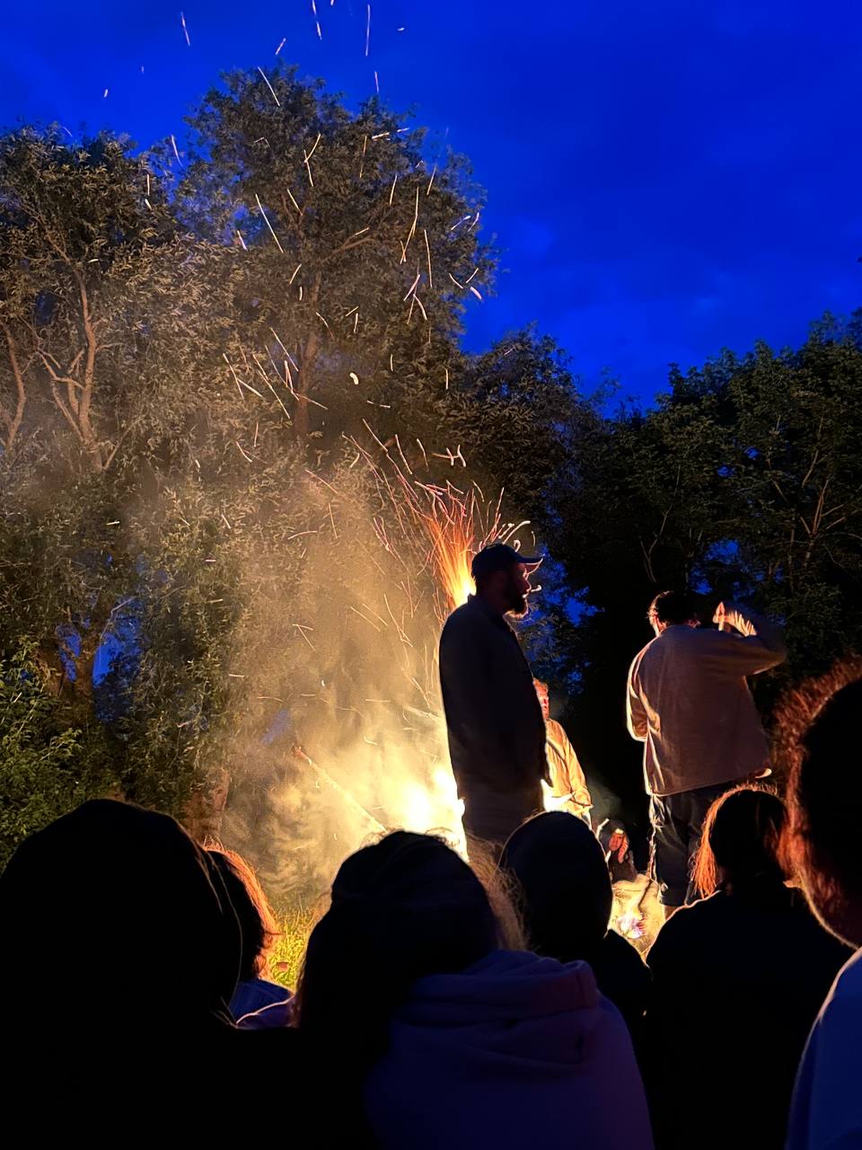 Evening campfire